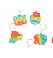 Breloks piekariņš POP IT dažādas ap 5 cm 513372