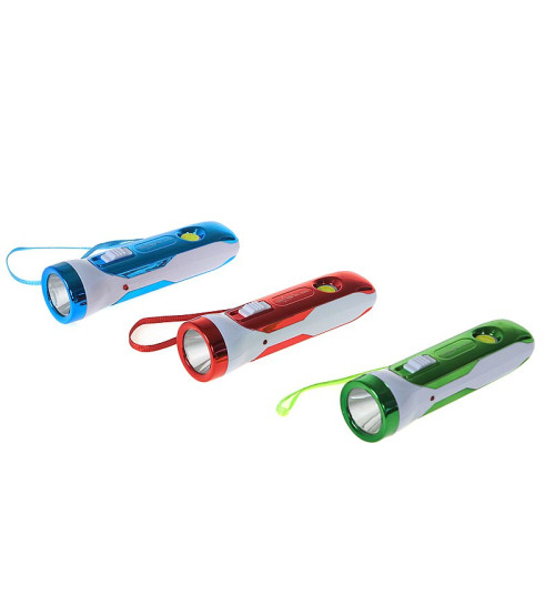 Lukturītis 13 cm ar USB lādētāju, 3 gaismas režīmi dažādas krāsas 590540