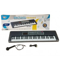 Bērnu sintezators  61 taustiņi ar mikrofonu (USB uzlāde vai baterijas) 74x23 cm 606791