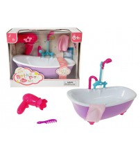 Leļļu vanna ar aksesuāriem gaisma, skaņa, no dušas tek ūdens (ar baterijām) 29 cm 613591