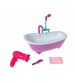 Leļļu vanna ar aksesuāriem gaisma, skaņa, no dušas tek ūdens (ar baterijām) 29 cm 613591