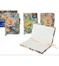 Piezīmju grāmatiņa Ziedi dažādas 16x11 cm 620827