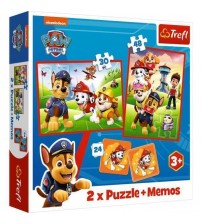 Galda atmiņas spēle +  2 in 1 puzlis  PAW Patruļas komanda 3+ T93337