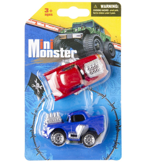 Mašīnīte Mini Monster ar vāku plastmasa dažādas FB030719