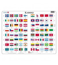 Puzlis ar 80 valstu karogiem un galvaspilsētām FB207026