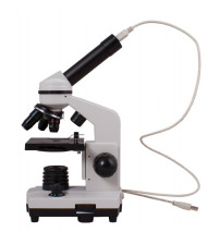 Mikroskops ar digitālo kameru Levenhuk Rainbow D2L PLUS baltā krāsā 69065