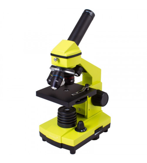 Mikroskops ar eksperimentālo komplektu K50 Levenhuk Rainbow 2L PLUS metāla korpuss Laima krāsā 69069