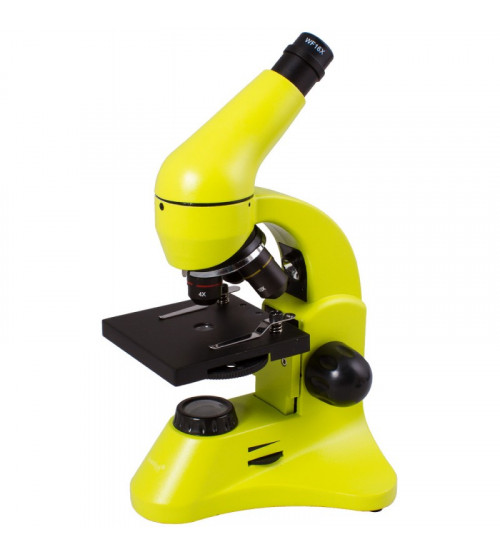 Mikroskops Bērniem ar Eksperimentālo Komplektu K50 Levenhuk Rainbow 50L PLUS Dzeltenā krāsā 64x - 1280x  69079