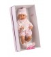 Lelle zīdainis Sofija meitene ar mānekli (vinila ķermenis) 45 cm Spānija LL45024