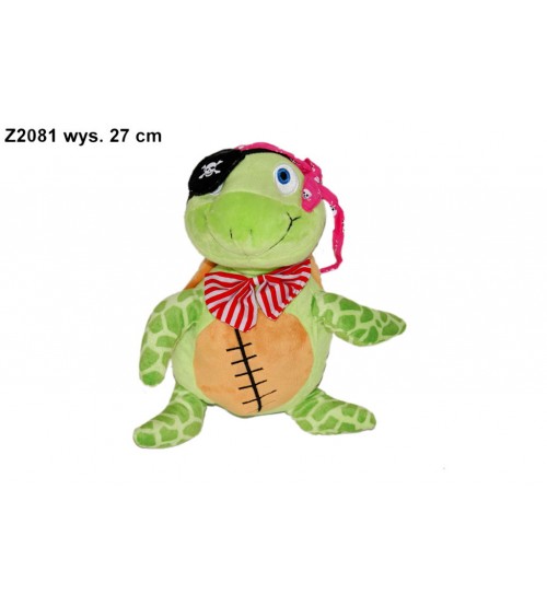 Plīša bruņurupucis pirāts 27 cm (Z2081) 116277