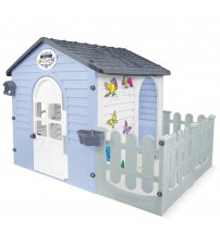 Dārza mājiņa ar žogu (gaiši zila) 13180, Mochtoys