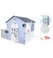 Dārza mājiņa ar žogu (gaiši zila) 13180, Mochtoys