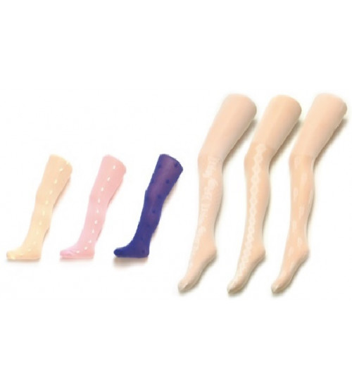 104-110 cm zeķubikses mikrofibra baltās/rozā/violetas meitenēm RA-14-104-110