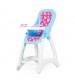 Leļļu barošanas krēsls ar šķīvi, karoti, krūzīti un priekšauti 47x31x66 cm dažādas PL48011