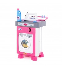 Bērnu komplekts "Carmen" ar veļas mašīnu ar piederumiem ar skaņu 46 cm PL57907