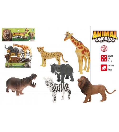 Savvaļas Dzīvnieku figūriņu komplekts 6 gab. 10x12 cm 3+ CB37842