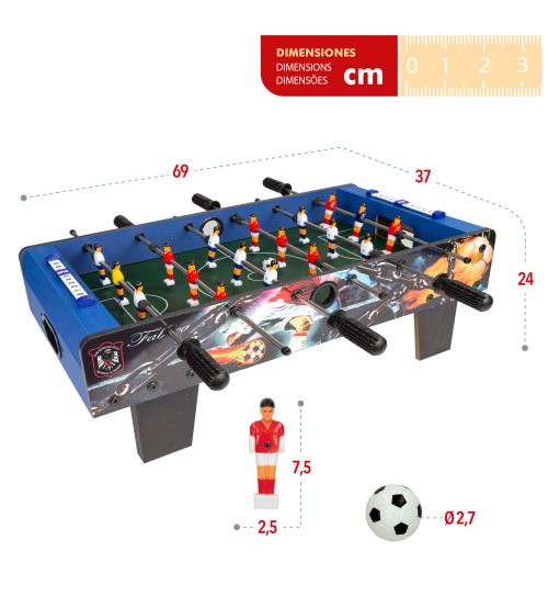 Galda spēle Koka galda futbols  69x37x24cm 6+ CB43312