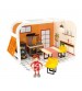 Koka mēbeles leļļu mājai (virtuve vai guļam istaba) 14 priekšmeti CB46491