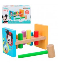 Koka attīstoša rotaļlieta ar āmuru 21 cm, Disney Baby no12 men+ CB48707