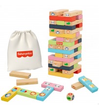 Galda spēle Koka krāsains spēļu tornis Jenga 4+ CB48809