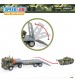Auto treilers armijas ar tanku (skaņa, gaisma un inerce) 32 cm CB49902