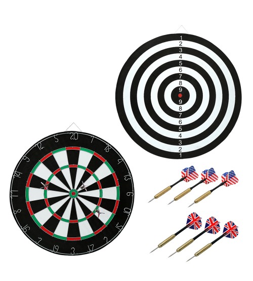Darts komplekts ar 6 asām šautriņām Ø45 cm 14+ CB54011