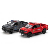 Metāla auto modelis 2019 RAM 1500 (Police/ Firefighter) 1:46 KT5413PR