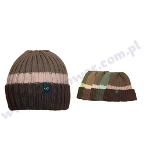 54-56 cm bērnu cepure zaļas un brūnas P-CZ-361E 