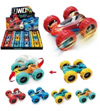 Auto ar gumijas riteņiem, rotējošs 360° inerce dažādas 12 cm HW22055602