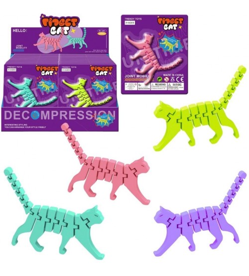 Antistresa rotaļlieta Kaķis kustīgs dažādas 15 cm HW24157625 Antistresa rotaļlieta Kaķis kustīgs dažādas 15 cm HW24157625